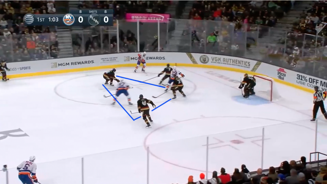 Anders Lee Finds Soft Ice in Offensive Zone Play